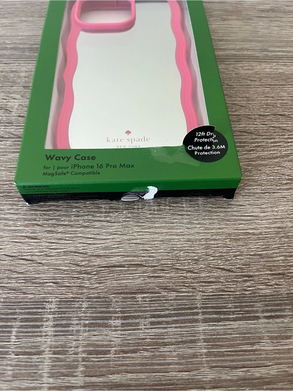 kate spade New York Hot Pink Wavy Mirrored iPhone 16 Pro Max Case